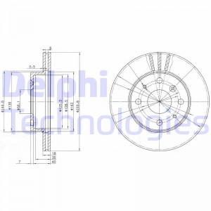 Тормозной диск BG2656 DELPHI