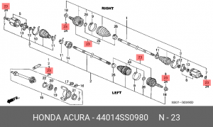 ШРУС 44014SS0980 HONDA