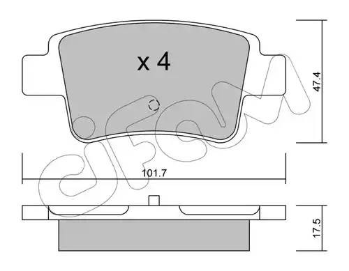 Комплект тормозных колодок, диско 822-705-0 CIFAM