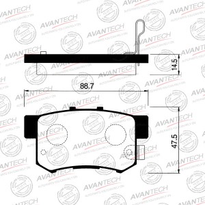 Колодки тормозные дисковые AV569 AVANTECH