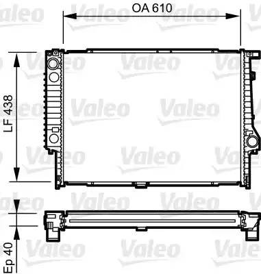 Радиатор, охлаждение двигател 734615 VALEO PHC