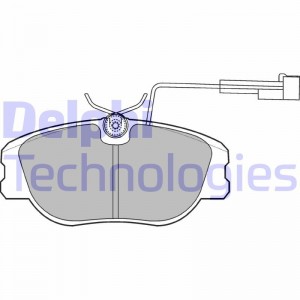 Комплект тормозных колодок, диско LP875 DELPHI