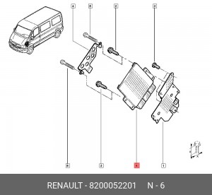 Блок управления, система впрыска 8200052201 RENAULT