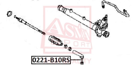 Наконечник рулевой тяги 0221-B10RS ASVA