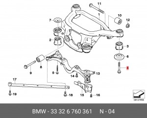 Болт крепления 33 32 6 760 361 BMW