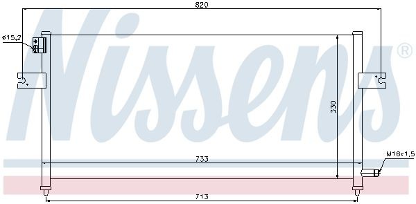 Конденсатор, кондиционер 94759 NISSENS