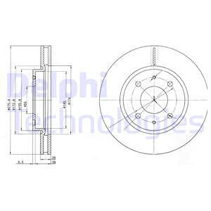 Тормозной диск BG4068 DELPHI