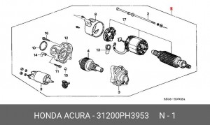 Стартер 31200PH3953 HONDA