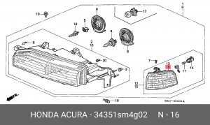 стояночные огни 34351SM4G02 HONDA