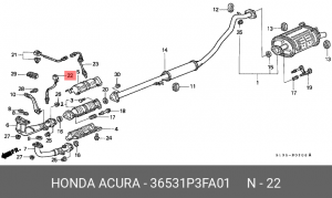 Лямбда-зонд 36531P3FA01 HONDA