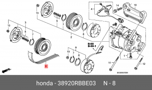 Ремень приводной 38920-RBB-E03 HONDA