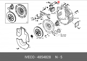 Рабочий цилиндр, система сцепления 4854828 IVECO