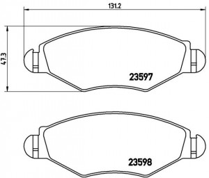 Комплект тормозных колодок, диско P61063 BREMBO