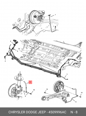 Тормозной шланг 4509 996AC CHRYSLER