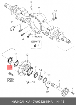 Деталь 0W02526154A HYUNDAI KIA
