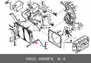 Подвеска, радиатор 8585876 IVECO