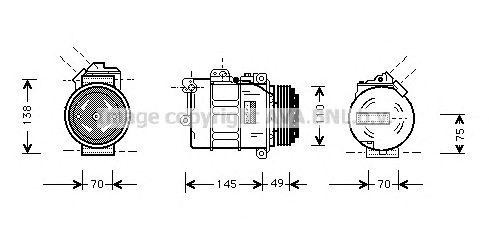 Компрессор, кондиционер BWK181 AVA