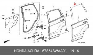 Деталь 67864SWAA01 HONDA