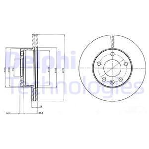 Тормозной диск BG4022 DELPHI