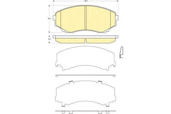 Комплект тормозных колодок, диско 6133269 GIRLING