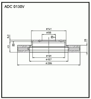Диск тормозной ADC0130V ALLIED NIPPON
