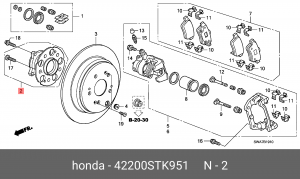 Комплект подшипника ступицы колеса 42200STK951 HONDA
