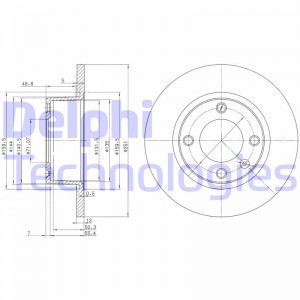 Тормозной диск BG3367 DELPHI