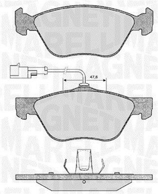 Комплект тормозных колодок, диско 430216171051 MAGNETI MARELLI