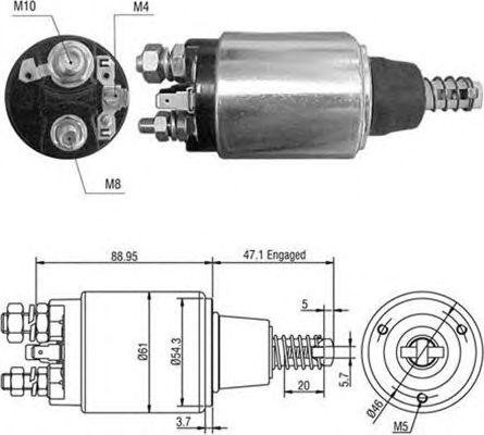 Тяговое реле, стартер 940113050390 MAGNETI MARELLI