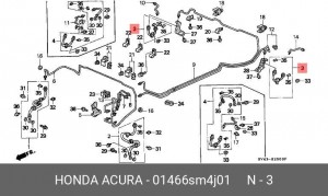 Шланг тормозной 01466SM4J01 HONDA