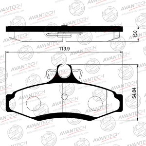 Колодки тормозные дисковые AV077 AVANTECH