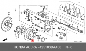 Тормозной диск 42510SDAA00 HONDA
