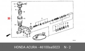 Главный тормозной цилиндр 46100SA5023 HONDA