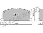 Комплект тормозных колодок, диско 1100 TRUSTING