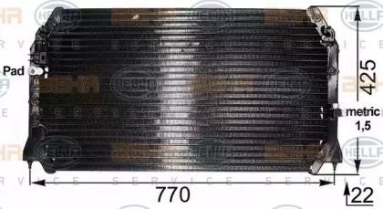 Конденсатор, кондиционер 8FC 351 300-771 HELLA
