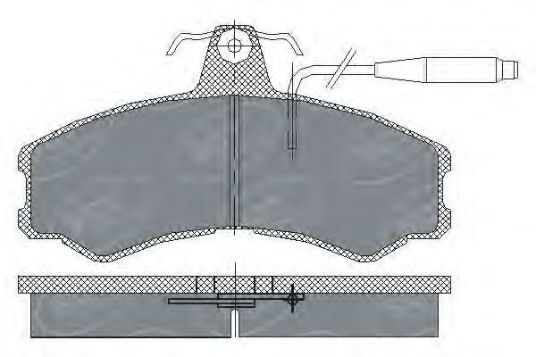 Комплект тормозных колодок, диско SP154 SCT