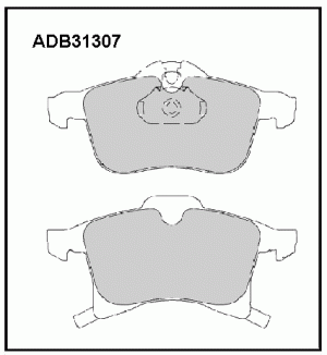 Колодки тормозные дисковые ADB31307 ALLIED NIPPON