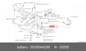 Рычаг независимой подвески колеса, подвеска колеса 20200AA200 SUBARU