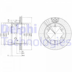 Тормозной диск BG3399 DELPHI