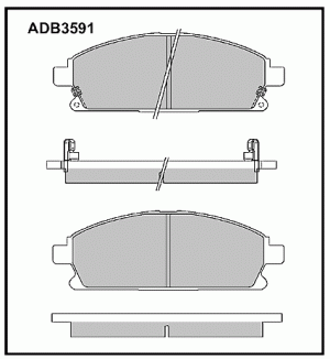 Колодки тормозные дисковые ADB3591 ALLIED NIPPON