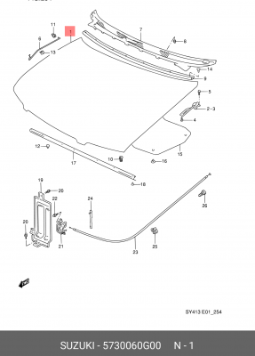 Капот двигателя 57300-60G00 SUZUKI