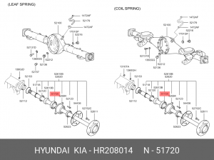 Комплект подшипника ступицы колеса HR208014 HYUNDAI KIA