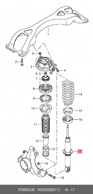 Амортизатор 95533305111 PORSCHE