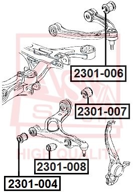 Сайлентблок 2301-007 ASVA