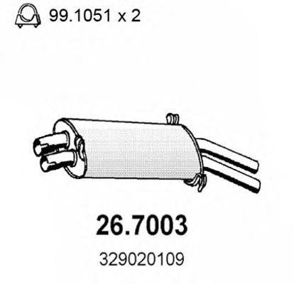 Глушитель выхлопных газов конечный 267003 ASSO