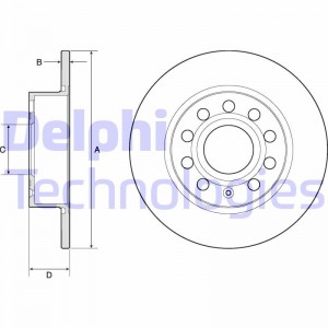 Тормозной диск BG3834 DELPHI