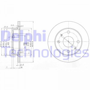 Тормозной диск BG3561 DELPHI