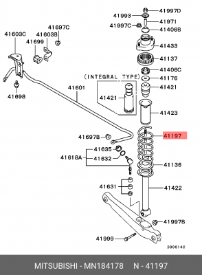 Пружина ходовой части MN184178 MITSUBISHI
