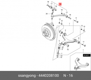 Рычаг подвески 4440208100 SSANG YONG