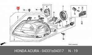 Основная фара 04331S04317 HONDA